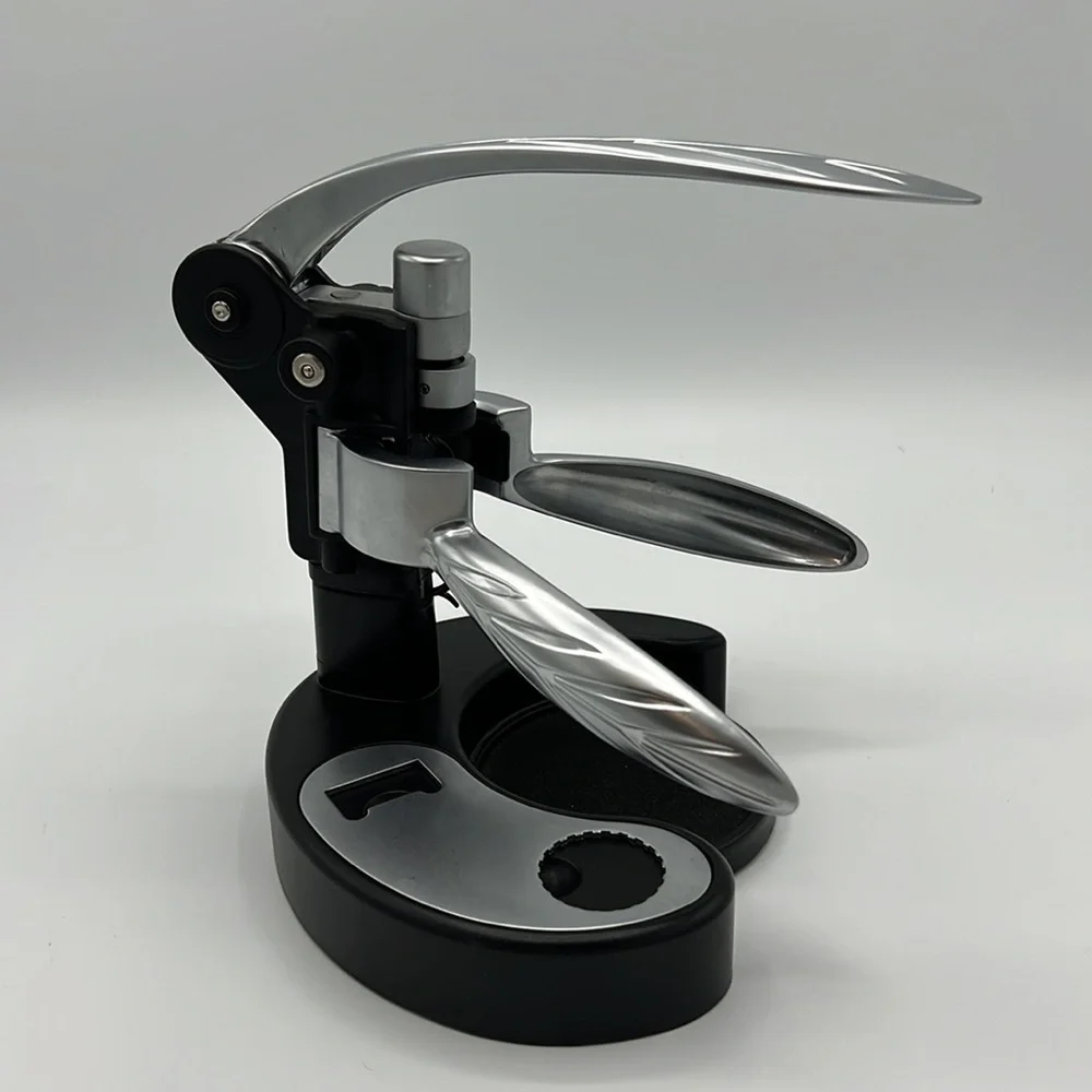 WINE BOTTLE CORKSCREW OPENER WITH STAND BLACK & SILVER